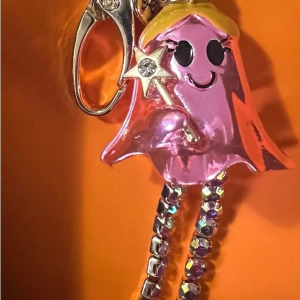 Betsey Johnson Pink Ghost Princess Keychain